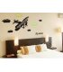 WST013 - 3D European Black Airplane Removable Wall Sticker